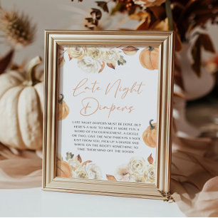 Signe De Table Un Petit Citrouille Automne Dernière Nuit Diapeurs