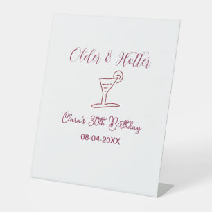 Signe De Table un peu plus vieux Verre d'anniversaire 30 ans marr