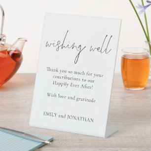 Signe De Table Un simple Mariage de Merci noir blanc qui veut bie