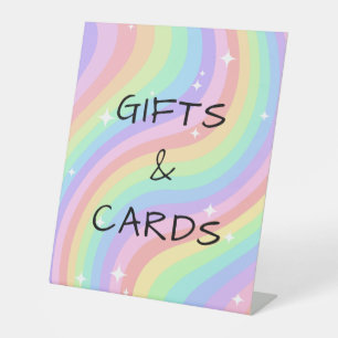 Signe De Table Une année rétro groovy pastel arc-en-ciel 1er anni
