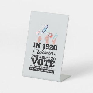 Signe De Table Une Femme A Droit De Voter Élections De Vote Drôle