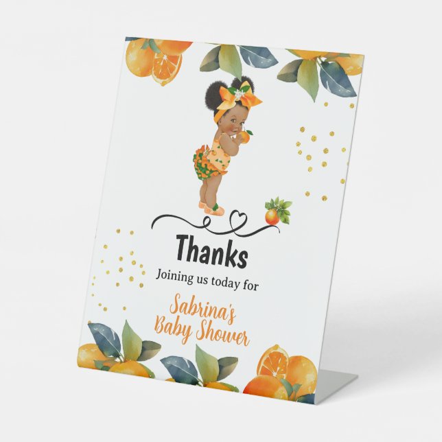 Signe De Table Une petite Cutie est sur son Baby shower Way (Recto)