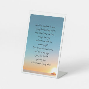 Signe De Table Une prière au coucher.