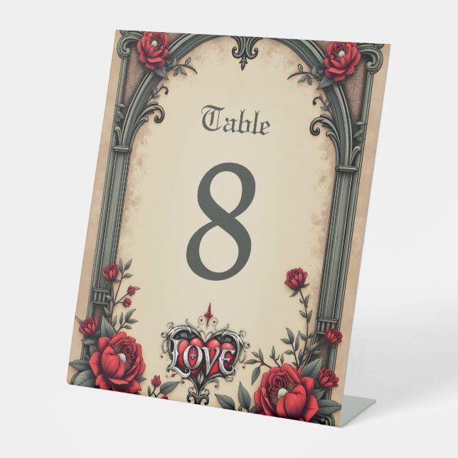 Signe De Table Une romance gothique. Un style gothique et orné (Recto)