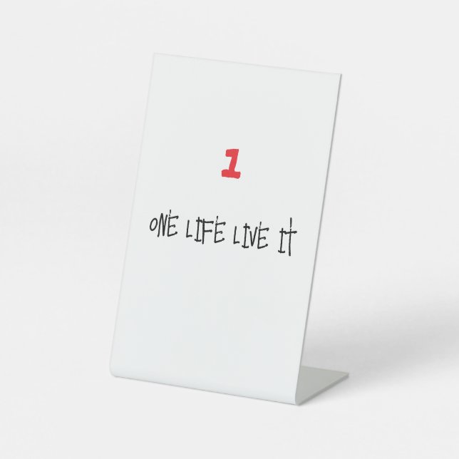 Signe De Table une vie (Recto)