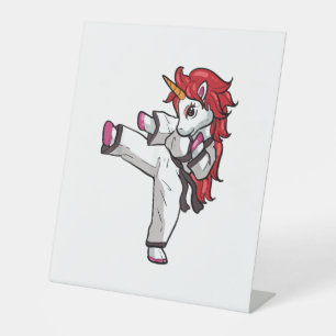 Signe De Table Unicorn Karate Girl Taekwondo Jiu Jitsu MIXED MART