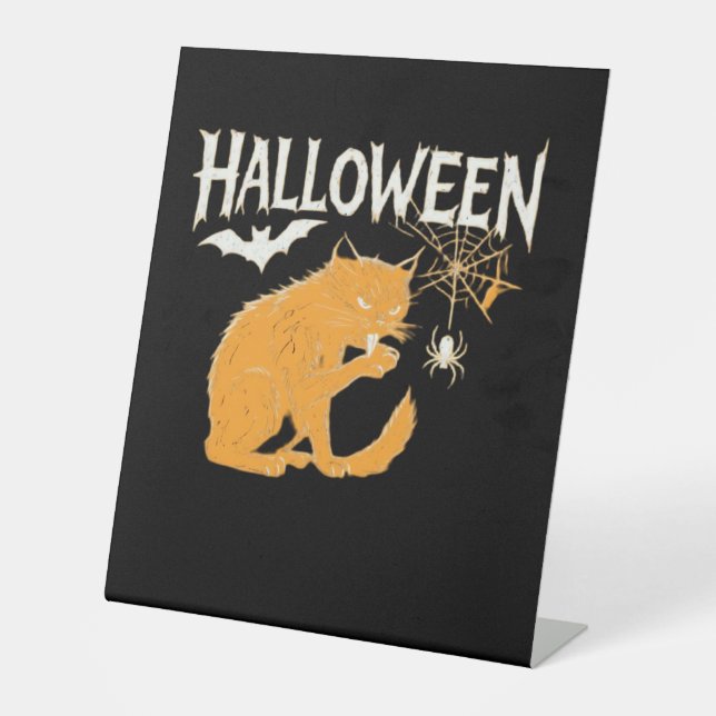 Signe De Table Vampire Cat's Halloween Classic T-Shirt (Recto)