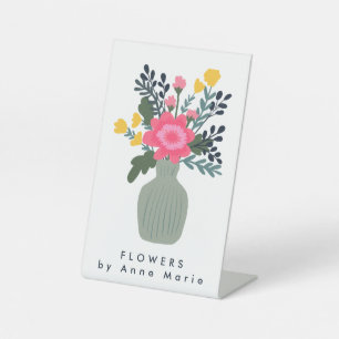 Signe De Table VASE À FLEURS Présentoir de fleurs de fleuriste pe