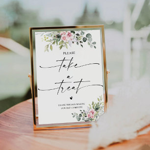 Signe De Table Végétation Rose Et Bleu Prenez Un Symbole