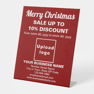 Signe De Table Vente de Noël Entreprise sur Enseigne sur Pied Rou