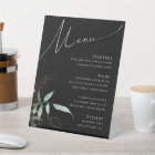 Verdure et or | Menu Mariage noir