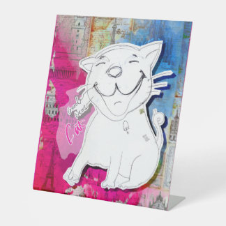 Signe De Table Very Good News Cat