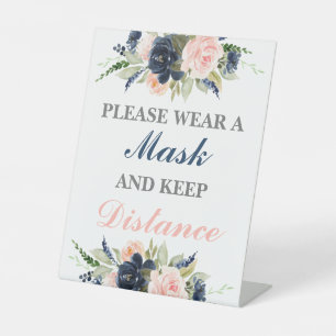 Signe De Table Veuillez porter un masque que le sexe révèle