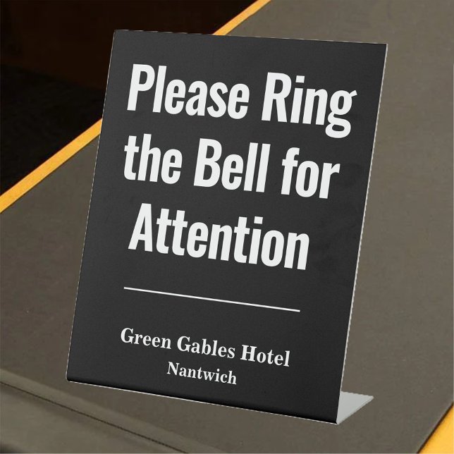 Signe De Table Veuillez sonner la cloche pour attirer l'attention (Créateur téléchargé)