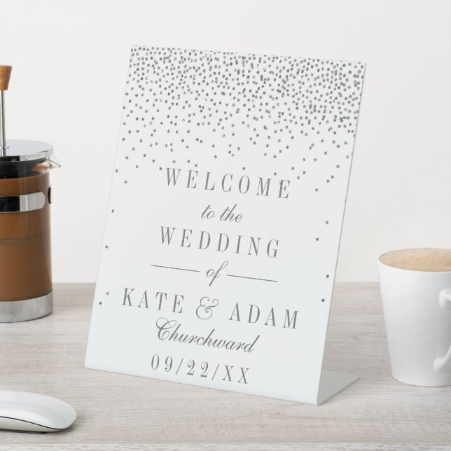 Signe De Table Vintage Glam Silver Confetti Mariage (In SItu)