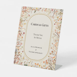 Signe De Table Vintage Rustique Automne Beige Cartes de mariage e