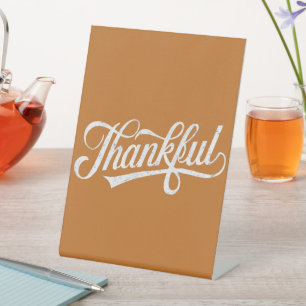 Signe De Table Vintage Thanksgiving Cadeau d'automne