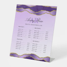 Violet & Or Agate Beauté Salon Tarifs