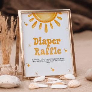 Signe De Table Voici Le Fils Baby shower Déchets Raffle