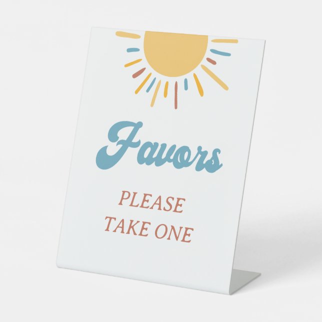 Signe De Table Voici Le Fils Baby shower Faveurs Signer (Recto)