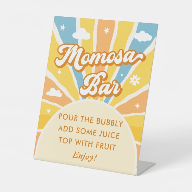 Signe De Table Voici le Son Baby shower Momosa Bar (Recto)