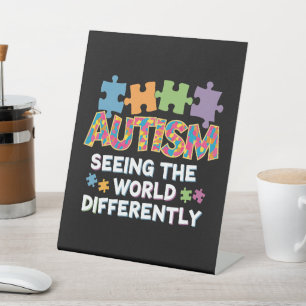 Signe De Table Voir le monde différemment la Sensibilisation sur 