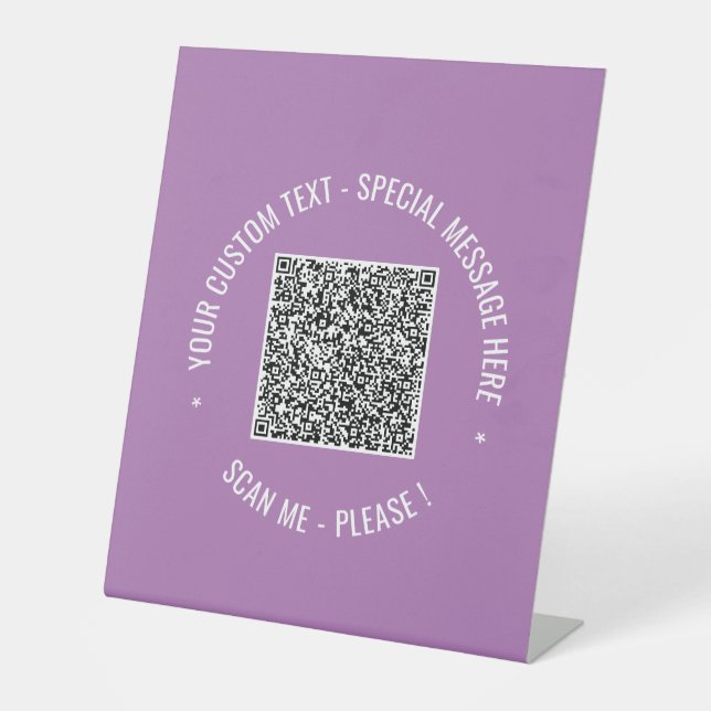 Signe De Table Votre code QR personnalisé Modèle de signalisation (Recto)