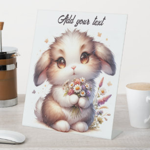 Signe De Table Votre lapin mignon vous aime !