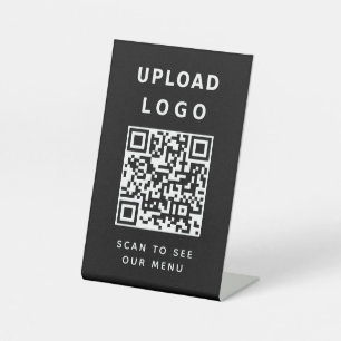 Signe De Table Votre logo professionnel QR Code sans contact Menu