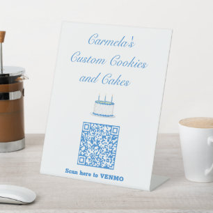 Signe De Table Votre nom d'entreprise Texte avec code QR de paiem