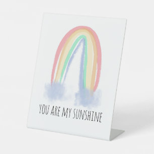 Signe De Table Vous êtes mon eau de soleil aquarelle arc-en-ciel 