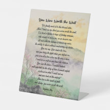 Vous valiez la peine d'attendre Pedestal Signer/Am