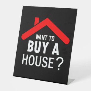 Signe De Table Vous voulez acheter une maison? Agent immobilier