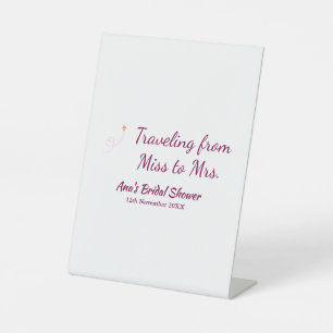 Signe De Table Voyager douche nuptiale ajouter nom date de manque