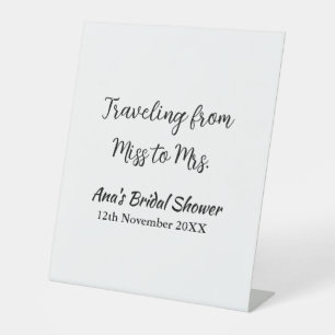Signe De Table Voyager douche nuptiale ajouter nom date de manque