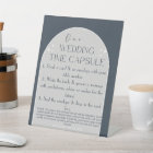 Voyant Mariage moderne temps Capsule Pedestal Sign