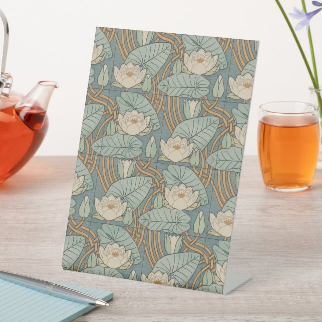 Signe De Table Water Lys Lily Art Nouveau Nature (In SItu)