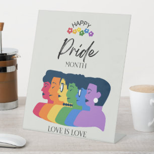 Signe De Table Watercolor LGBTQ FIDE Mois Party