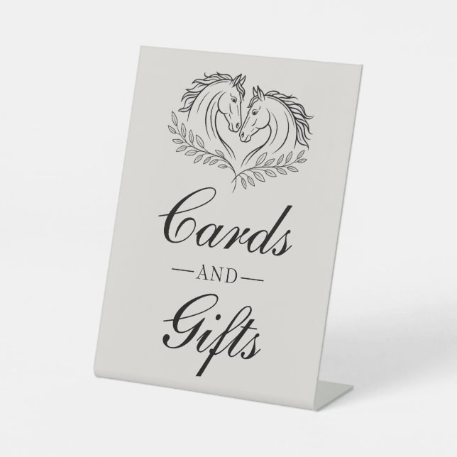 Signe De Table Western Horse Rustic Elegant Wedding Cards & Gifts (Recto)