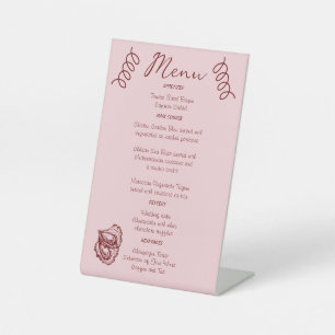 Signe De Table Whimsical Quirky Squiggles Mariage rose