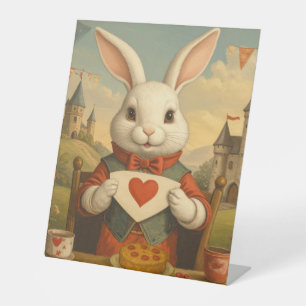 Signe De Table Whimsical White Coeurs de lapin Enchanted Wonderla