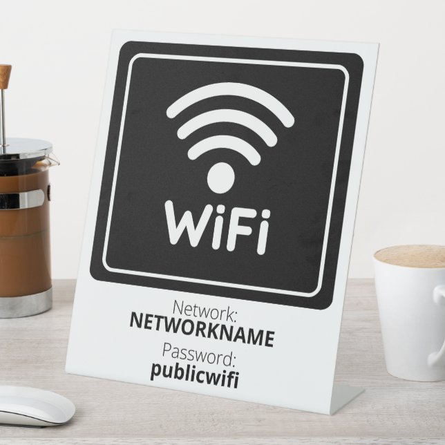 Signe De Table Wifi Gratuit (In SItu)