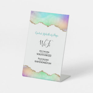 Signe De Table WiFi Internet Mot de passe Elegant Beauty Salon