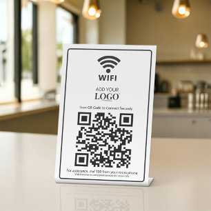 Signe De Table WiFi Mot de passe Accès réseau Qr Code Chambre d'h