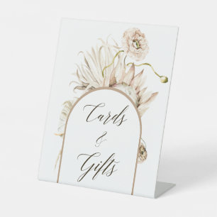 Signe De Table Wild Boho Protea Pampas Cartes d'Herbe & Cadeaux  