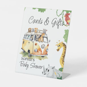 Signe De Table Wild Wheels Safari Animal Camper Van Cartes & Cade
