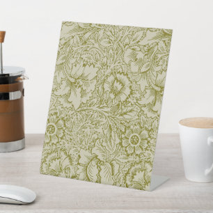 Signe De Table William Morris Poppy Classic Floral Green
