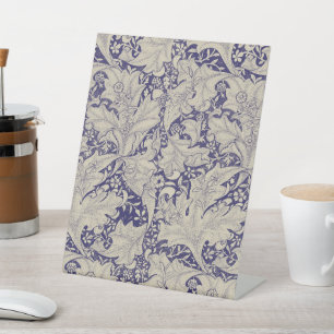 Signe De Table William Morris Wallflower bleu damas floral