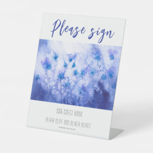 Signe De Table Winter Blue Garden Guest Book