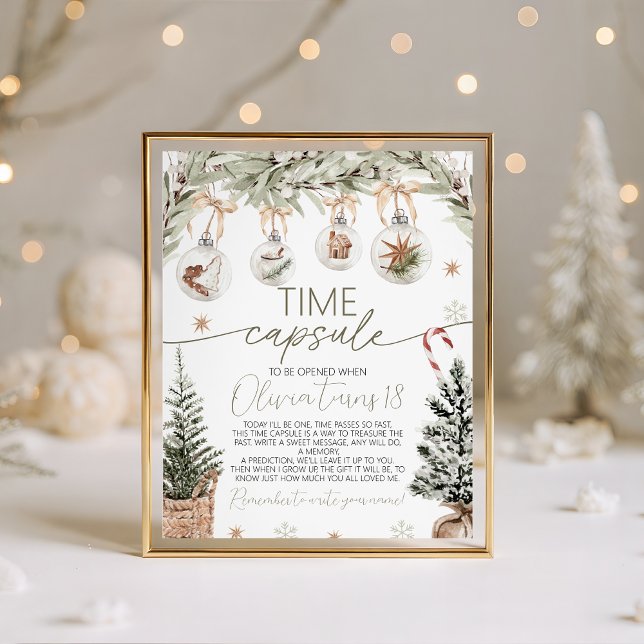 Signe De Table Winter Onederland Time Capsule Sign (Créateur téléchargé)